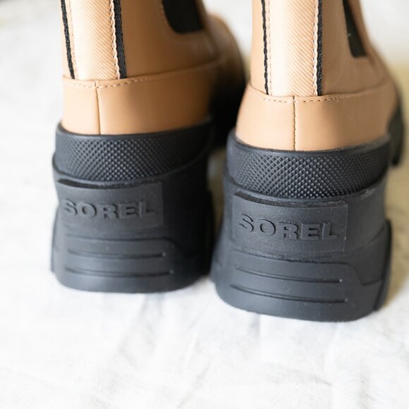Sorel Brex Waterproof Chelsea Boot in Tawny Buff and Black New sz 8.5 $190 Shoes - Picture 5 of 7